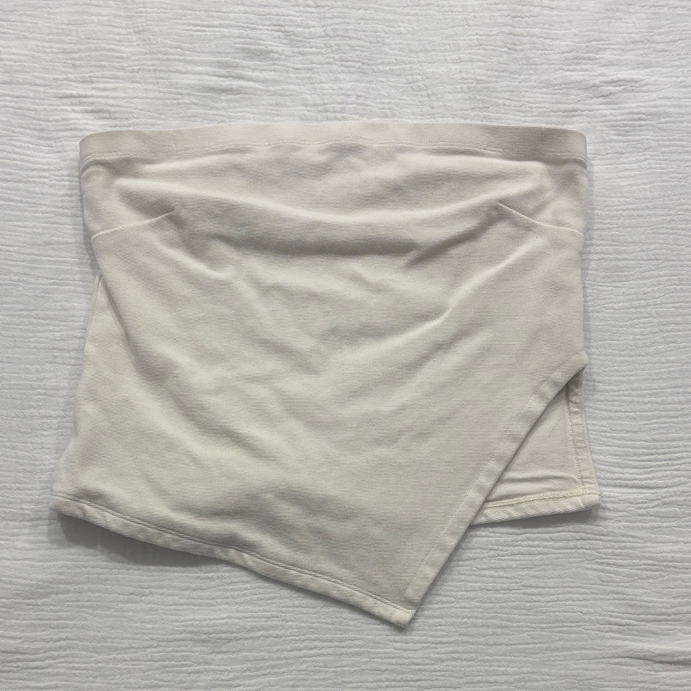 Cream Asymmetrical Tube Top